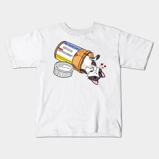 Tuxedo cow kitty antidepressant love medicine Kids T-Shirt